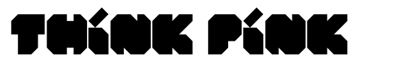 Think Pink font preview